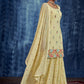 Salwar Suit Georgette Yellow Hand Work Salwar Kameez