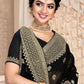 Contemporary Georgette Black Embroidered Saree