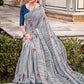 Contemporary Georgette Grey Print Saree