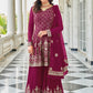 Palazzo Salwar Suit Georgette Rani Embroidered Salwar Kameez