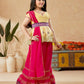 Lehenga Choli Net Gold Embroidered Kids