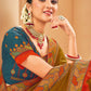 Classic Raw Silk Gold Embroidered Saree