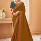 Classic Raw Silk Gold Embroidered Saree
