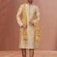 Kurta Pyjama Dupion Silk Gold Embroidered Mens