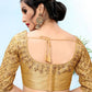 Designer Blouse Silk Gold Embroidered Blouse