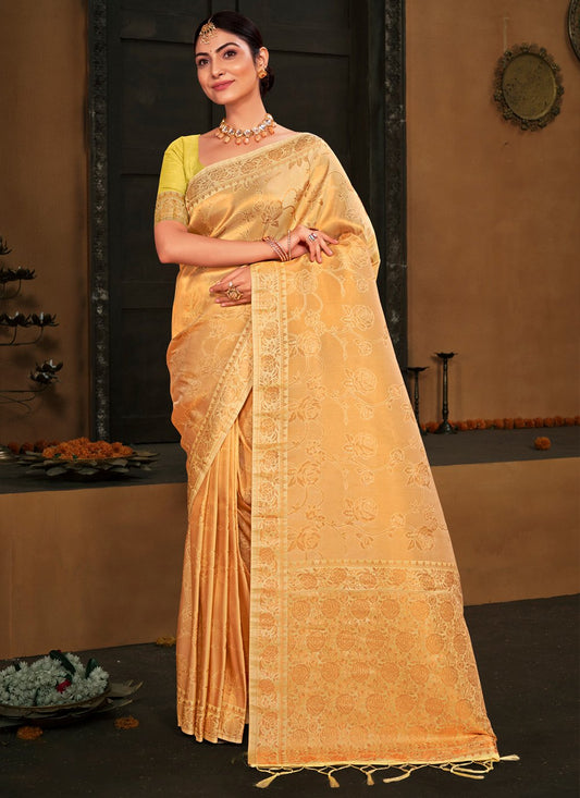 Traditional Saree Kanjivaram Silk Gold Weaving Saree