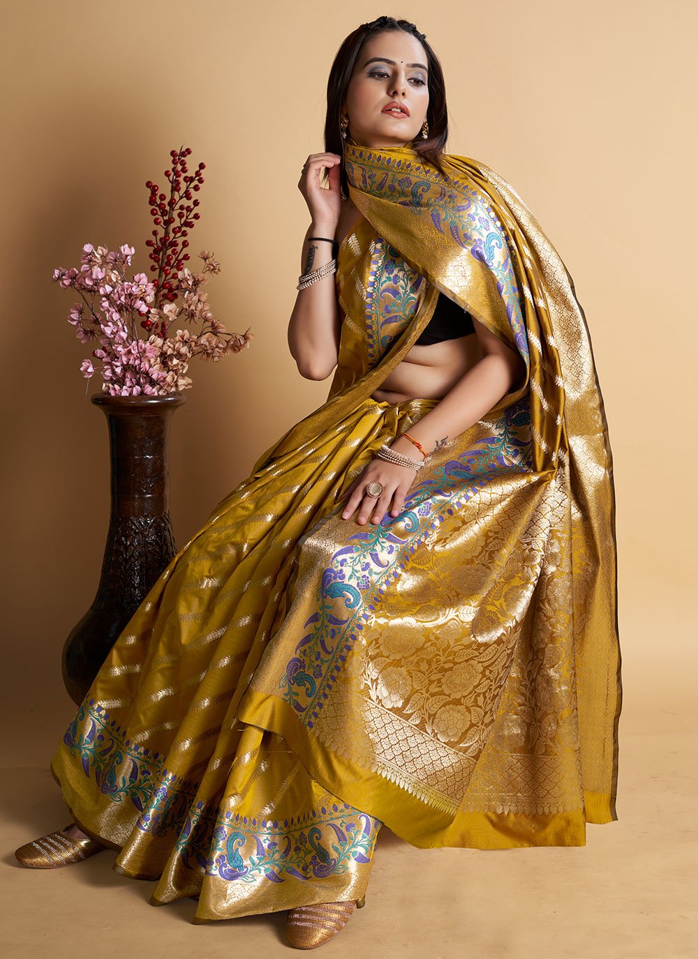 Classic Silk Gold Weaving Saree