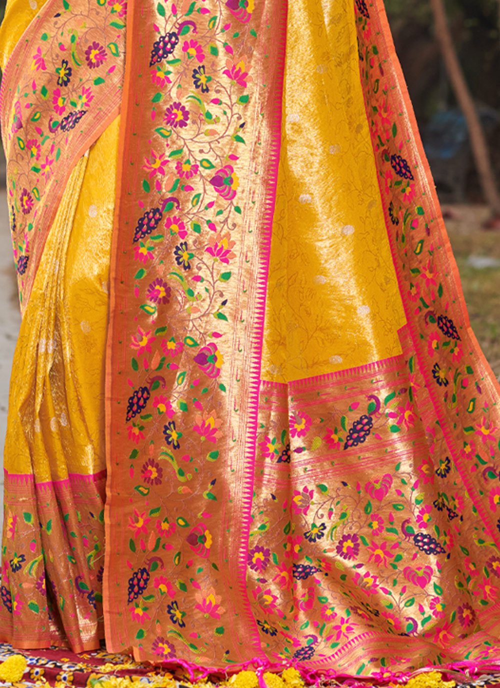 Traditional Saree Silk Gold Weaving Saree