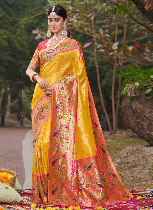 Traditional Saree Silk Gold Weaving Saree