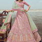 Lehenga Choli Organza Pink Embroidered Lehenga Choli