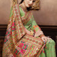 Contemporary Chanderi Silk Green Gota Work Saree