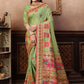 Contemporary Chanderi Silk Green Gota Work Saree