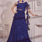 Gown Imported Blue Sequins Gown