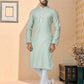 Kurta Pyjama Fancy Fabric Green Multi Colour Digital Print Mens