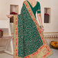 Classic Faux Georgette Green Rama Embroidered Saree