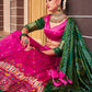 A Line Lehenga Silk Green Rani Digital Print Lehenga Choli