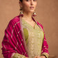 Salwar Suit Silk Green Rani Embroidered Salwar Kameez