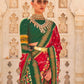 Trendy Saree Silk Green Red Weaving Saree