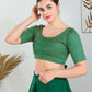 Blouse Art Silk Green Embroidered Blouse