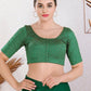 Blouse Art Silk Green Embroidered Blouse