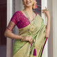 Classic Art Silk Green Meenakari Saree
