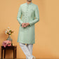 Indo Western Sherwani Art Silk Green Hand Work Mens