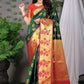 Classic Banarasi Silk Green Weaving Saree