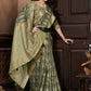 Classic Banarasi Silk Green Digital Print Saree