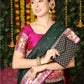Classic Banarasi Silk Green Woven Saree