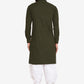 Dhoti Kurta Blended Cotton Green Plain Mens