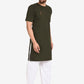 Kurta Pyjama Blended Cotton Green Plain Mens