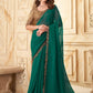 Contemporary Silk Green Embroidered Saree