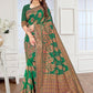 Contemporary Silk Green Meenakari Saree