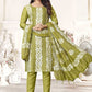 Salwar Suit Cotton Green Print Salwar Kameez