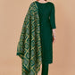 Salwar Suit Banarasi Silk Green Jacquard Work Salwar Kameez