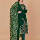 Salwar Suit Banarasi Silk Green Jacquard Work Salwar Kameez