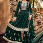 Salwar Suit Georgette Green Embroidered Salwar Kameez