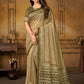 Classic Chanderi Silk Green Digital Print Saree