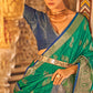 Classic Tussar Silk Green Weaving Saree