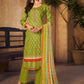 Salwar Suit Pashmina Green Digital Print Salwar Kameez