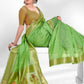 Trendy Saree Cotton Green Sequins Saree