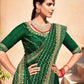 Classic Chiffon Green Swarovski Saree