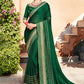 Classic Chiffon Green Swarovski Saree