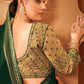 Classic Chiffon Green Embroidered Saree