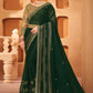 Classic Chiffon Green Embroidered Saree