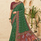 Classic Chinon Green Bandhej Saree