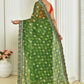 Classic Georgette Green Embroidered Saree
