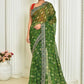 Classic Georgette Green Embroidered Saree