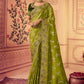 Classic Chinon Georgette Green Embroidered Saree