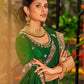Classic Vichitra Silk Green Embroidered Saree